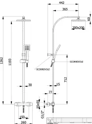 DEMM Shower Duschkombination Thermostat mit Regendusche Chrom 1208946966
