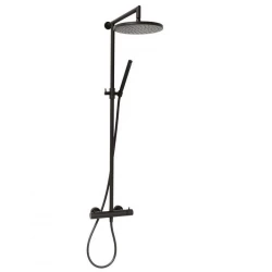 DEMM Shower Duschkombination Thermostat mit Regendusche matt schwarz 1208946968