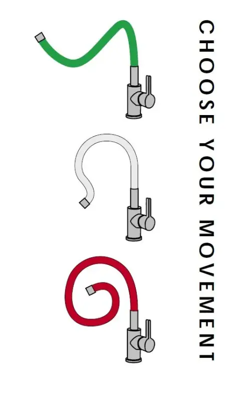 DEMM Küchenarmatur mit schwenkbarem Auslauf Chrom/Schwarz 1208947023