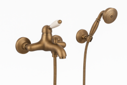 PB Nostalgic Wannenbatterie mit Handbrause-Set Bronze