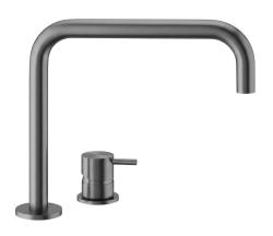 Waterevolution Flow 2-Loch-Waschtischarmatur, Gun Metal T112HGME