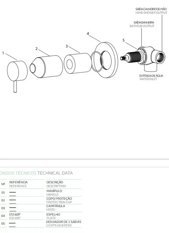 Waterevolution Flow Unterputz 2-Wege-Umsteller runde Rosette Gun Metal T1482S.GME