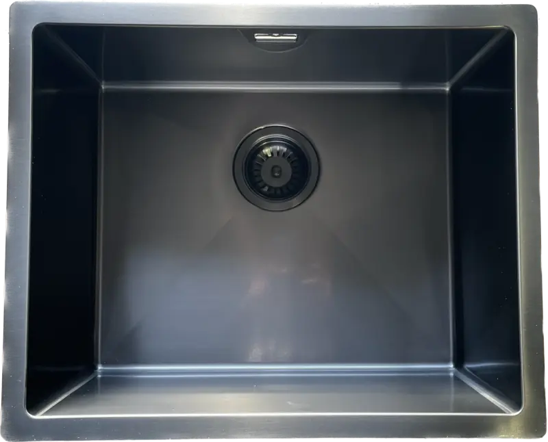 Ausmann Mosel Edelstahl-Küchenspüle Anthrazit PVD Gun Metal 50x40, Unterbau, Flachmontage und aufliegend 067113