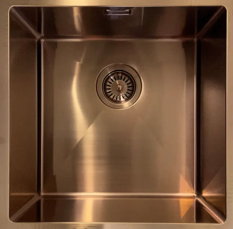 Ausmann Mosel Edelstahl-Spüle PVD Kupfer 50x40 Unterbau, Flachmontage oder aufliegend 080976