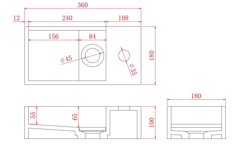 Solid-S Brunnen aus Mineralwerkstoff, B36 x T18 x H10 cm, mattschwarz, mit Abdeckung 1208953168