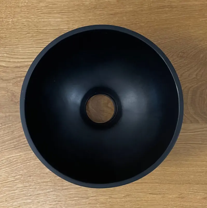 Solid S kleines Waschbecken aus Mineralwerkstoff, rund, 20 x 20 x 11 cm, mattschwarz, 1208953268