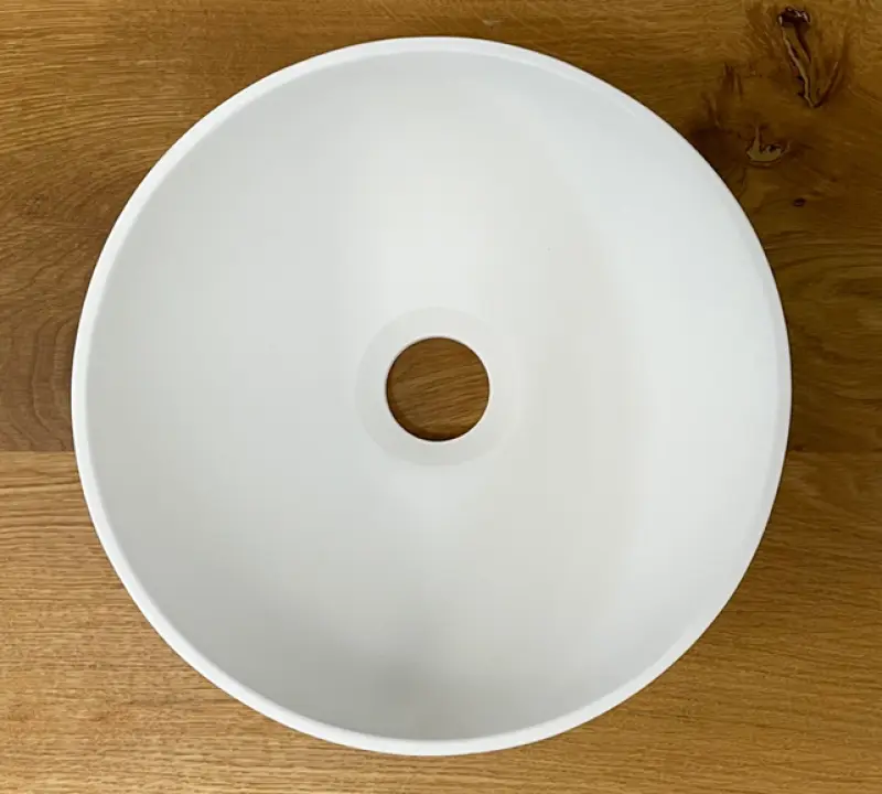 Solid S kleines Waschbecken aus Mineralwerkstoff, rund, 25 x 25 x 11 cm, mattweiß, 1208953272