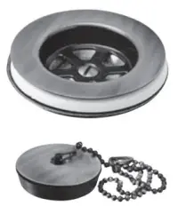 PB Unix Stöpsel für Schale und Becken mit Edelstahl- Kette 1208953282