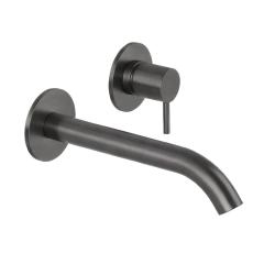 SB Round Unterputz-Waschtischarmatur, Gun Metal PVD 162mm