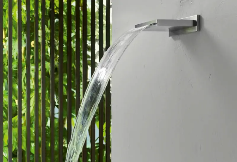 SB 316 Wasserfall-Auslauf für Aufputzmontage, komplett aus Edelstahl 1208953546