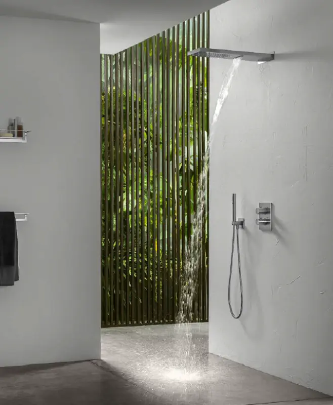 SB 316 Square Handbrausegarnitur mit Schlauch und Aufhängehaken aus Edelstahl