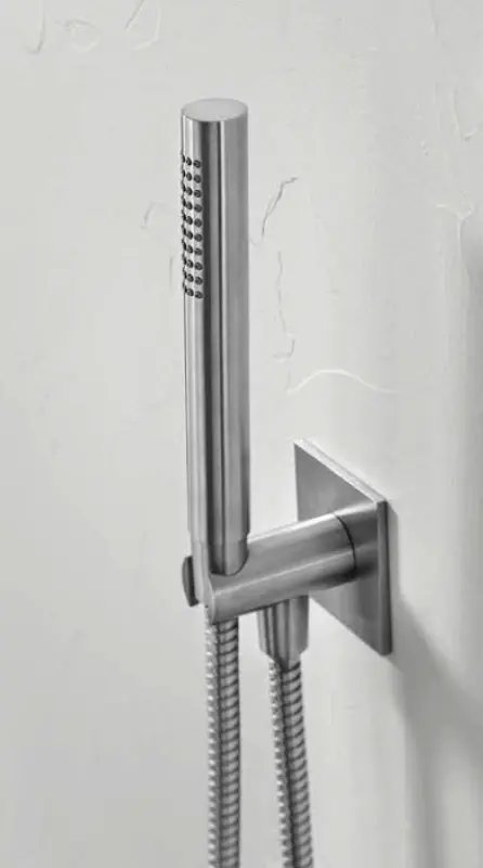 SB 316 Square Handbrausegarnitur mit Schlauch und Aufhängehaken aus Edelstahl