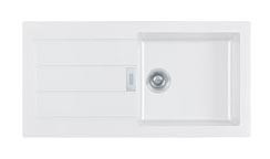 Franke Sirius 2 S2D 611 Kunststoffspülbecken mit Abtropffläche weiß Aufbau 100x50 143.0634.551
