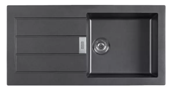 Franke Sirius 2 S2D 611 Kunststoffspüle mit Abtropffläche Schwarz 