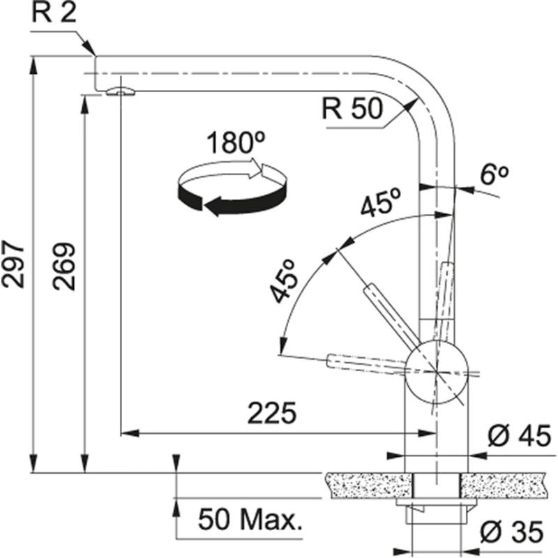 Franke Atlas Neo Küchenarmatur mit schwenkbarem Auslauf, PVD gebürstetes Kupfer 115.0628.204