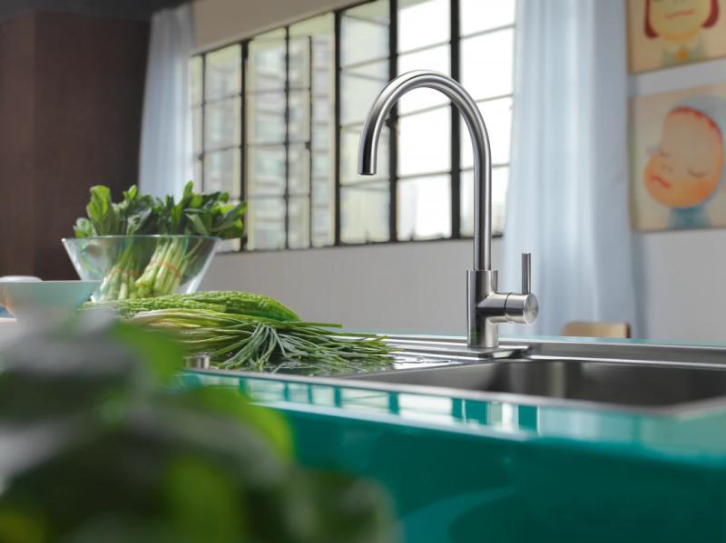 Franke Küchenarmatur Eos Neo schwenkbarer Auslauf, komplett Edelstahl 115.0590.044