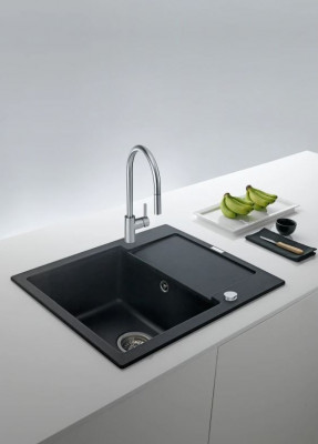 Franke Küchenarmatur Eos Neo mit ausziehbarem Brausekopf, komplett Edelstahl 115.0590.045