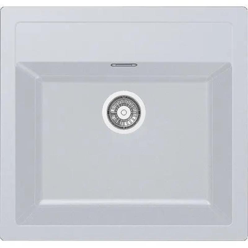 Franke Sirius 2 S2D 610.50 Kunststoff weißes Spülbecken 56x53cm Aufbau mit Hahnloch 114.0568.052