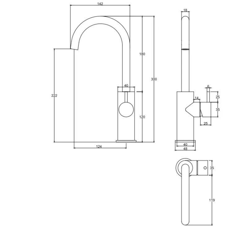 Waterevolution Flow Waschtischarmatur, hohes Modell, mattweiß T1121FUBR