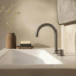 Waterevolution Flow 2-Loch-Waschtischarmatur PVD Gun Metal T1121UGME