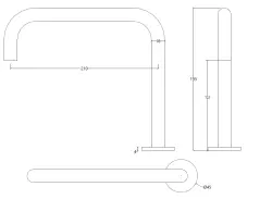 Waterevolution Flow 2-Loch-Waschtischarmatur, gebürstetes Messing T112HLE