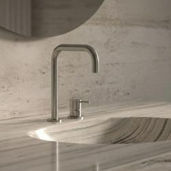 Waterevolution Flow 2-Loch-Waschtischarmatur, Edelstahl T112HIE