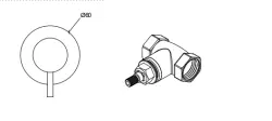 Waterevolution Flow Unterputz-Absperrhahn gebürstetes Messing T143EBLE