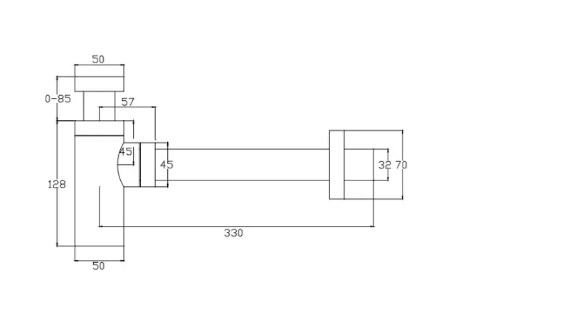 Waterevolution Flow Design-Siphon, Weiß M199SIF1BR