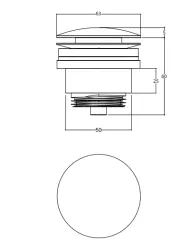 Waterevolution Flow Abflussstecker 1.1/4, Edelstahl M199VAL1IE
