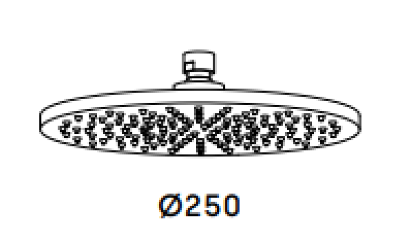 Waterevolution Flow Kopfbrause 250mm PVD gebürstetes Kupfer T164325CPE