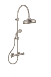 PB Classic Duschsäule mit Thermostatbatterie und Regendusche aus Edelstahl