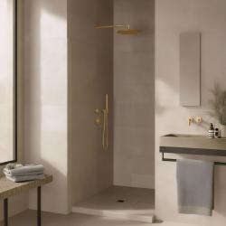 Waterevolution Flow Einbau-Duschthermostat mit 1 Umstellventil, hellgold 1208954644