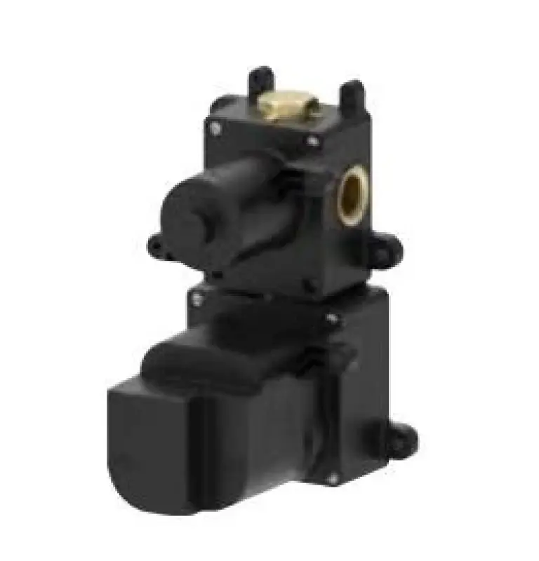 SB 316 AESTHETICS Round Unterputz-Thermostatarmatur mit 2 Ausgängen / Absperr- und Umstellventil PVD Gold gebürstet 1208954908