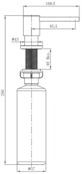 Lorreine Dender Einbau-Seifenspender Edelstahl Voll-Edelstahl matt weiß 1208955081