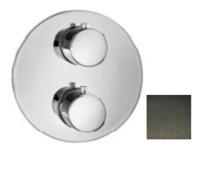 SB Universale Round Unterputz-Thermostatbatterie mit 2 Ausgängen PVD Gun Metal 1208955168