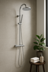 Aquadesign Orly Duschset Thermostat mit Regendusche Chrom
