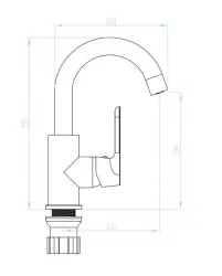 Aquadesign Tours Round Einhebel-Waschtischmischer mattschwarz
