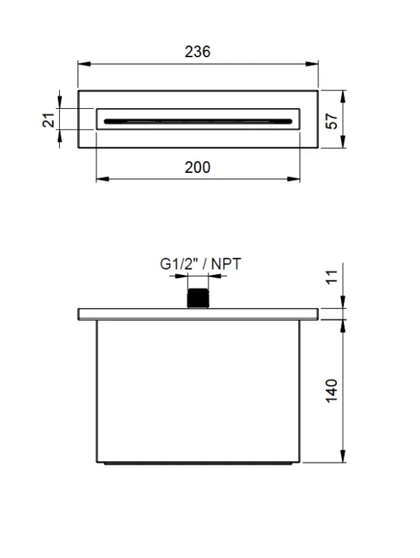 SB 316 Wasserfall-Auslauf für Aufputzmontage PVD Gold 1208955337