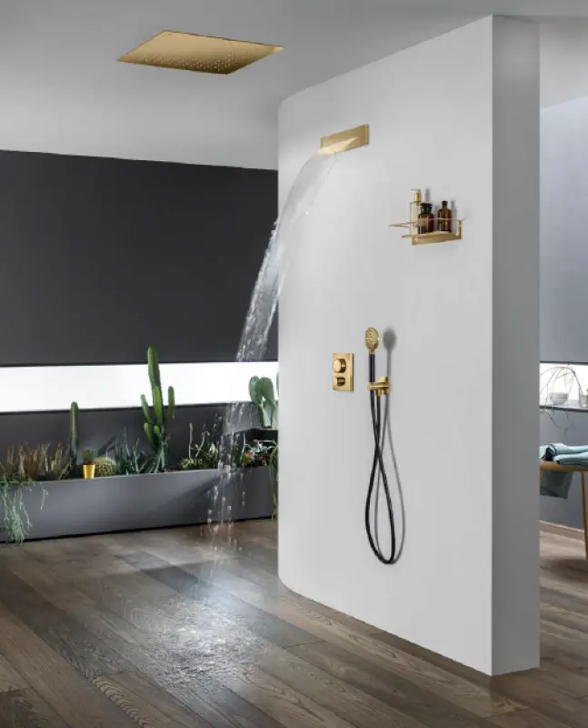 SB 316 Waterfall Einbau-Wanneneinlauf, PVD Gun Metal 1208955341