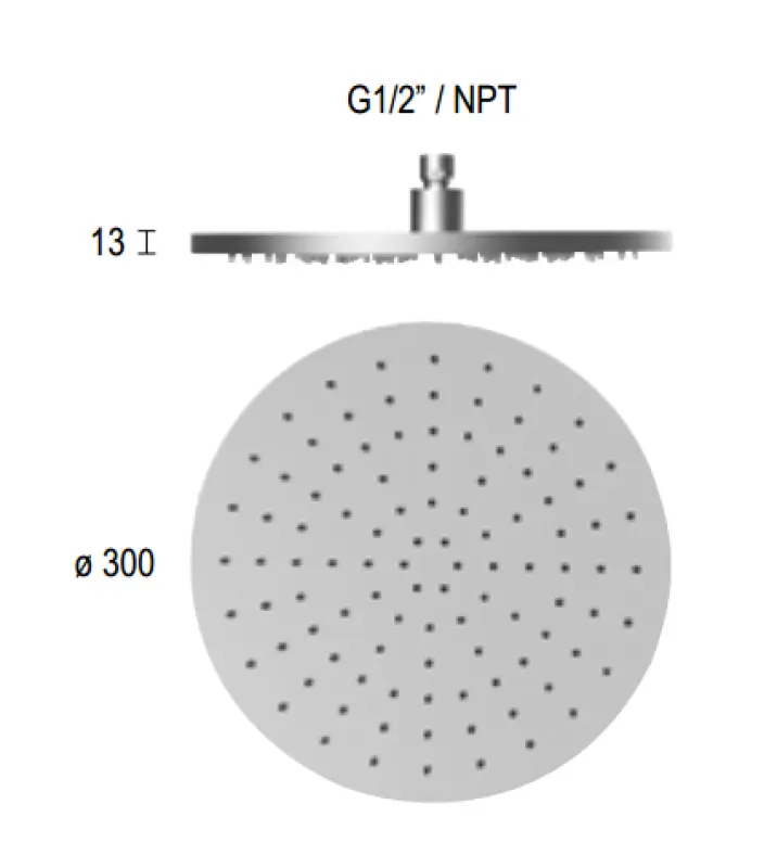 SB Round 316 Regendusche Kopfbrause 30cm PVD Gold 1208955345
