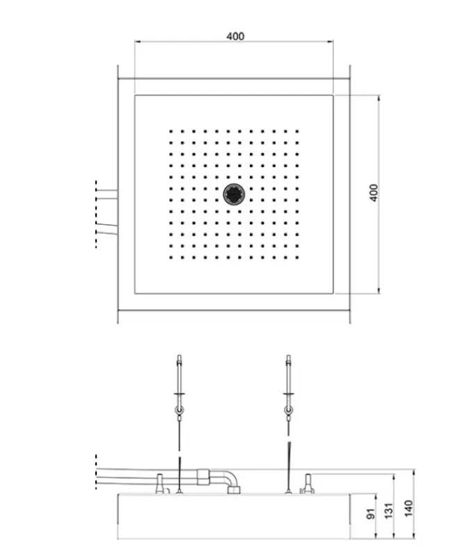 SB Rainbow Regendusche mit Deckeneinbau und Beleuchtung, komplett aus Edelstahl 1208955373