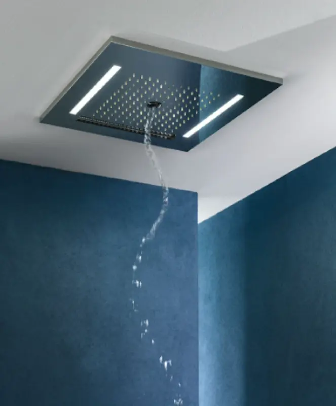 SB Wire-Twist Einbau-Regendusche mit Chromotherapie-Beleuchtung, PVD Gun Metal 1208955382