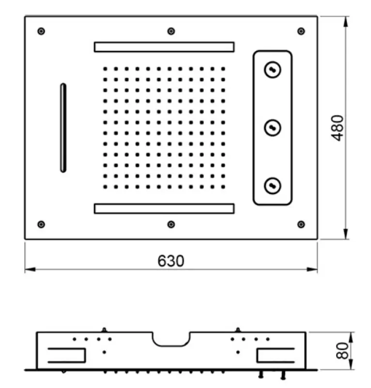 SB Spin Temptation Chromotherapy Einbau-Regendusche Schwarz matt 1208955416