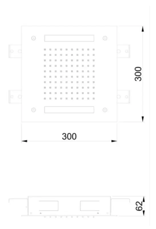 SB Easy Chromotherapy Einbau-Regendusche 30x30cm, komplett aus Edelstahl 1208955427