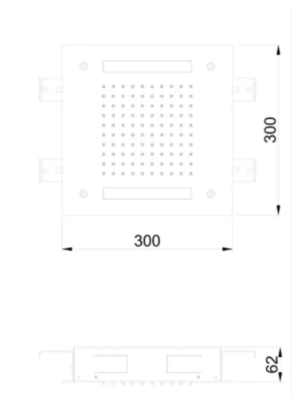 SB Easy Einbau-Regendusche 30x30cm, PVD Gun Metal mit Beleuchtung 1208955443