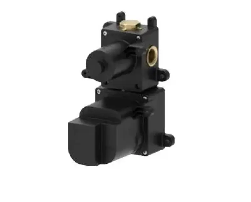 SB Round Duschgarnitur gebürsteter Edelstahl 316, Unterputz komplett