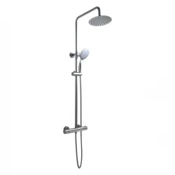 Aquadesign Valence Aufputz-Duschset Thermostat mit Regendusche Chrom