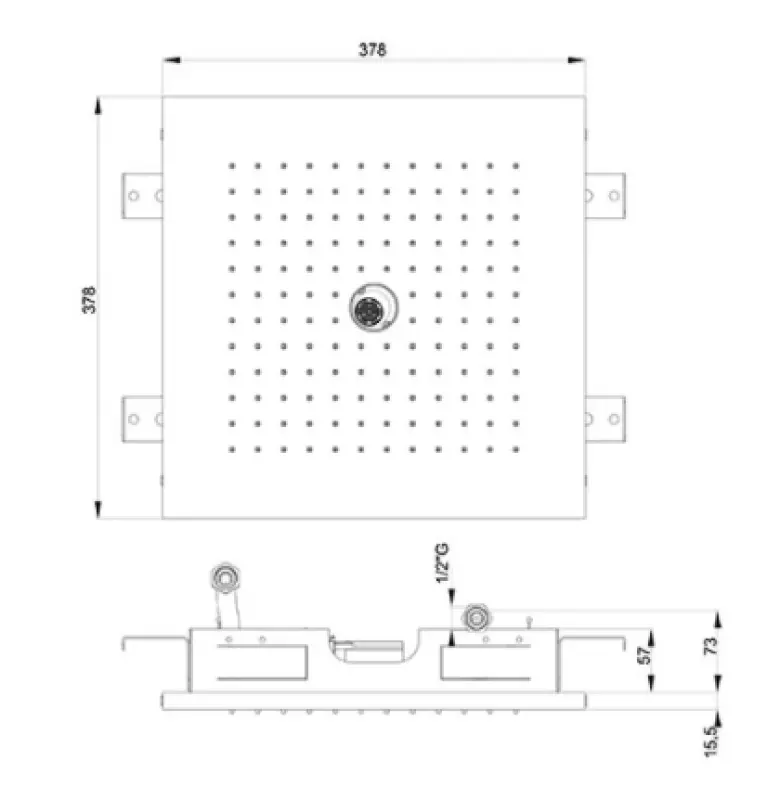 SB Twist Temotion Einbau-Regendusche mit 2 Strahlen, quadratisch 38 cm, komplett aus Edelstahl 1208955626