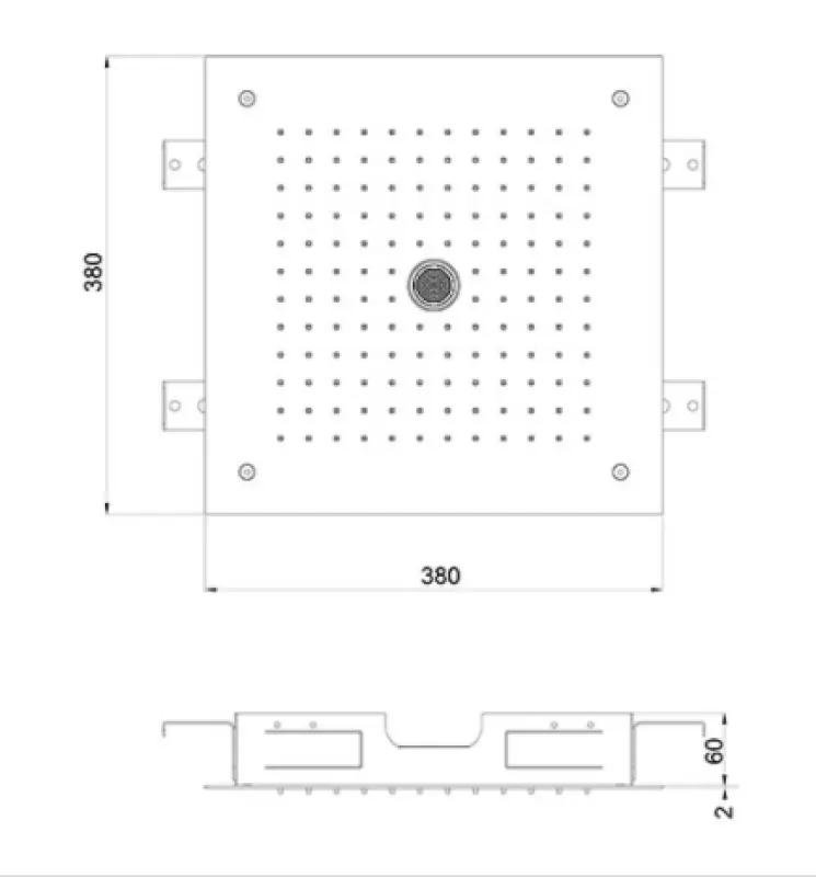 SB Icicle Temptation Regendusche für Deckeneinbau,2-Strahlen, 38x38cm PVD Gold 1208955660