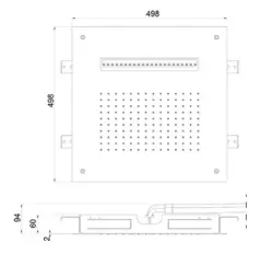 SB Wire Temptation XL Einbau-Regendusche 2-Strahlen, komplett aus Edelstahl 1208955667